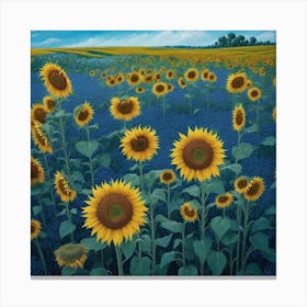 An Illustrative Depiction Of A Flower Gar Canvas Print