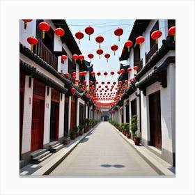 Calle Comercial China Cerrado Canvas Print