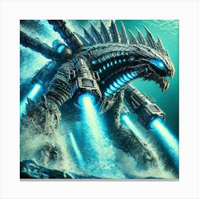 A High Tech, Sci Fi Depiction Of Leviathor, The Ab Canvas Print