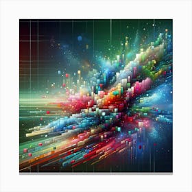 Colourful Abstract Shapes Art Canvas Print