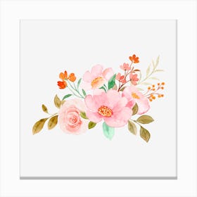 Watercolor Flowers Canvas Print