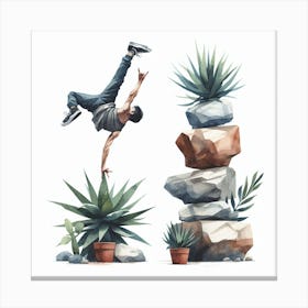 Acrobatic rock and roll Canvas Print
