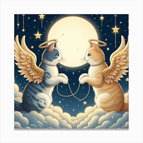 Angel Cats Canvas Print