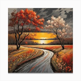 Autumn Road 2 Canvas Print