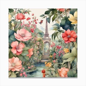Paris Garden Canvas Print