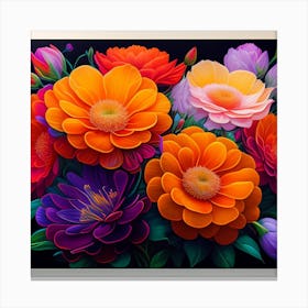 Colorful Flowers Canvas Print