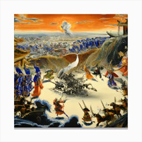 Battle Painting Depicting the Festival of Enormous Changes at the Last Minute 2 Canvas Print