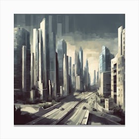 Futuristic Cityscape 4 Canvas Print