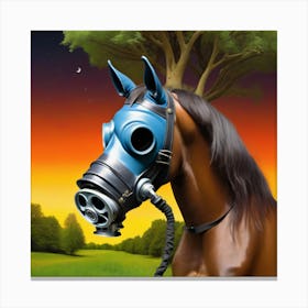 Gas Mask Horse 2 Canvas Print