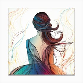 Girl With Long Hair Canvas Print
