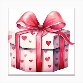 Valentine'S Day Gift Box Canvas Print