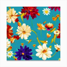 Dahlias Canvas Print