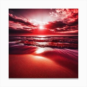 Sunset On The Beach 825 Canvas Print