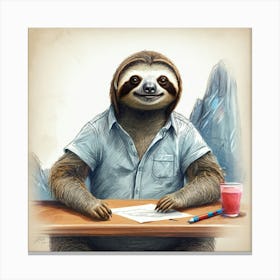 Sloth 58 Canvas Print