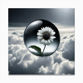 Daisy floating in bubble Canvas Print