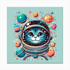 Cat In Space 2 Canvas Print