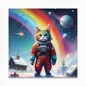 Cat In Space Canvas Print