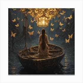 Wish Lanterns for Love ai-art-generator Canvas Print