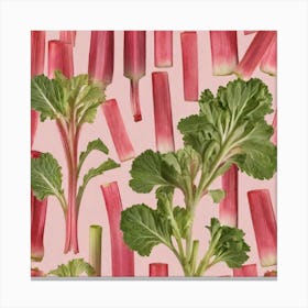 Rhubarb Leaves Canvas Print
