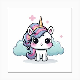 Cute Unicorn 749 Canvas Print