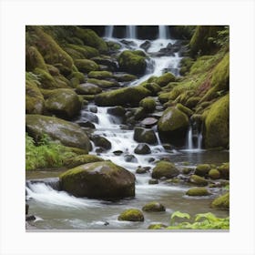 Mossy  Waterfall Canvas Print