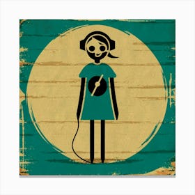 Dj Girl 2 Canvas Print