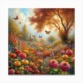 Butterfly Garden Canvas Print