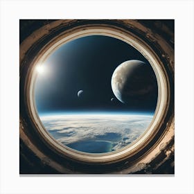 View From Spacecraft Window Canvas Print