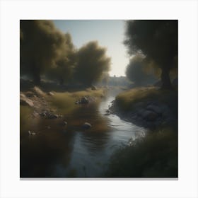 Stream In The Woods 31 Canvas Print