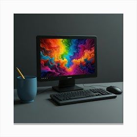 Desktop Computer Canvas Print