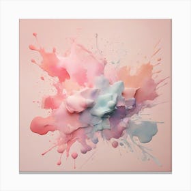 Pastel Pink Splash Canvas Print