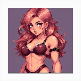 Sexy Pixel Girl 1 Canvas Print