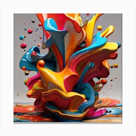 Colorful Splash 4 Canvas Print