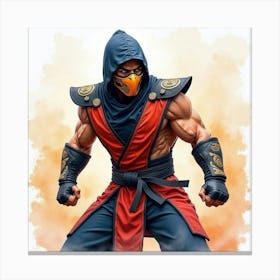 Mortal Kombat Ninja Fighter Concept Art (364) Canvas Print