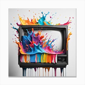 Tv Painting Canvas Print