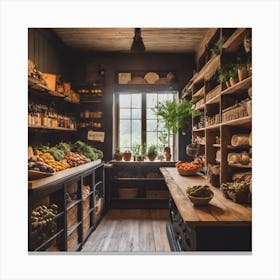 Swedish Grocery Store Canvas Print