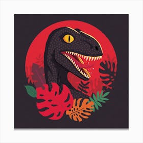 Tropic Raptor Square Canvas Print