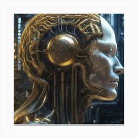 Cyborg Woman 109 Canvas Print