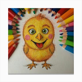 Cute Little Chicken Canvas Print