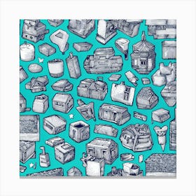 Minecraft Doodles Canvas Print