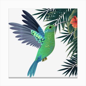 Hummingbird Flower Tree Funny Bird Lover Canvas Print