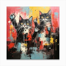 Two Cats attractive watercolors Canvas Print