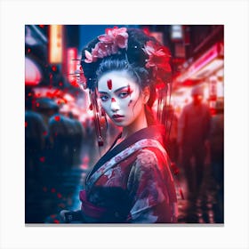 Geisha girl. Canvas Print