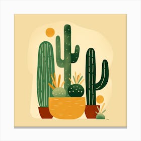 Cactus Illustration Art 60 Canvas Print