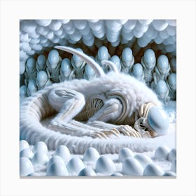 Alien Sleeping 43 Canvas Print