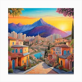 Sunset In Rome Canvas Print