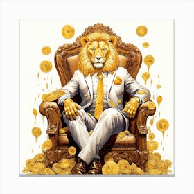 The king on throne Canvas Print