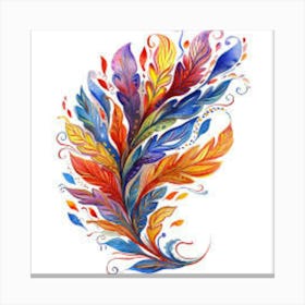 Feather Painting Canvas Print