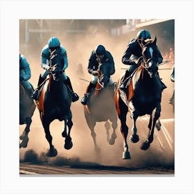 Jockeys Racing 10 Canvas Print