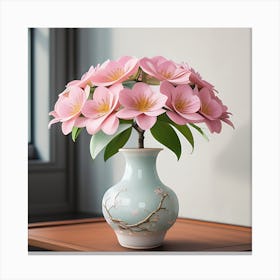 Sakura Flowers In A Vase Canvas Print